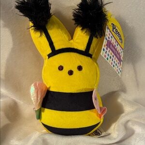 PEEPS Yellow and Black Bunny Plush Bee. NWT